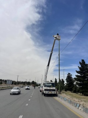 رفع خاموشی چراغ‌های روشنایی محور اصفهان _نایین