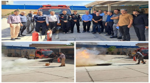 برگزاری مانور آموزشی اطفای حریق در مخابرات شهرستان مبارکه