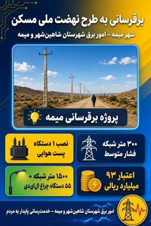 برقرسانی به طرح نهضت ملی میمه