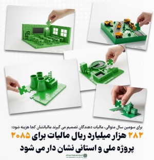 ۲۸۲ هزار میلیارد ریال مالیات برای ۲۰۸۵ پروژه ملی و استانی نشان‌دار می‌شود
