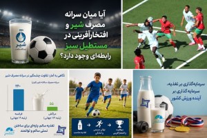 آیا میان سرانه مصرف شیر و افتخارآفرینی در مستطیل سبز رابطه‌ای وجوددارد؟