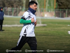 حضور نیما انتطاری بازیکن جدید ذوب آهن در تمرین امروز