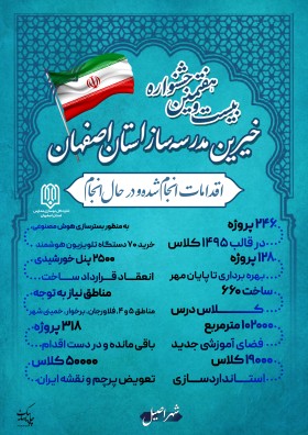 اصیل اینفو_بیست و هفتمین جشنواره خیرین مدرسه ساز استان اصفهان