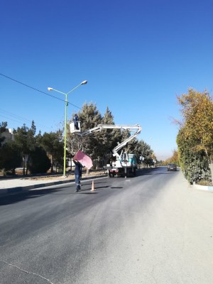 اجرای طرح تعدیل روشنایی در بلوار دانشجو سده لنجان