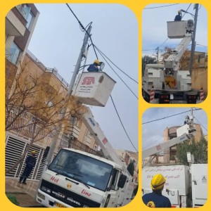 تعمیر روشنایی معابر با تلاش سیمبانان برق در شرایط حملات دشمن