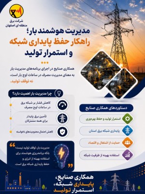 مدیریت هوشمند بار؛ راهکار حفظ پایداری شبکه و استمرار تولید