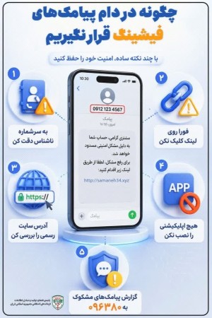 چگونه در دام پیامک های فیشینگ قرار نگیریم