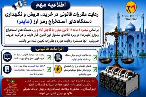 فعالیت غیرمجاز ماینرها با پیگرد قانونی و قضایی همراه است
